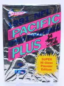 Paquete de cera de fútbol americano Pacific Plus 1991 - Imagen 1 de 2
