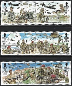1992 Isle of Man Sg 502/507 50th Anniversary of Parachute Regiment MNH - Picture 1 of 2