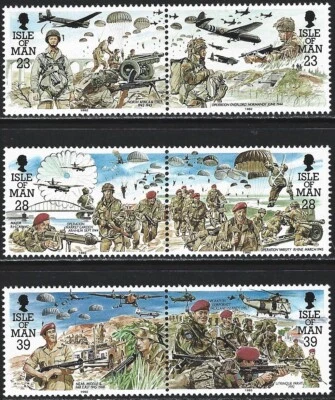 1992 Isle of Man Sg 502/507 50th Anniversary of Parachute Regiment MNH - Image 1 of 2