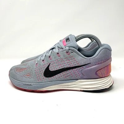 Nike Lunarglide 7 Running Shoes Women's US Size 8.5 Low Top Lace Up Gray Pink - Image 1 of 4