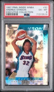 1997 Pinnacle WNBA Executive Collection Andrea Stinson PSA 6 NC State Wolfpack - Picture 1 of 2