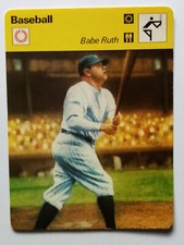 1977 C #30-01 Babe Ruth Baseball French Card Sportscaster