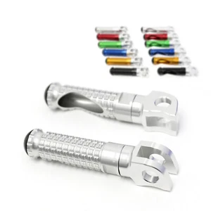 Clavijas delanteras plateadas CNC MPRO para Kawasaki Z250 13 14 15 - Imagen 1 de 7