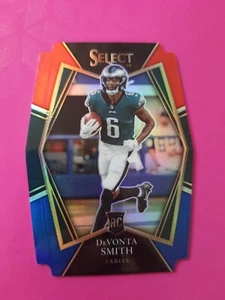 2021 Select Devonta Smith Premier Level Die Cut Red Blue PRizm RC #149 Eagles - Bild 1 von 2
