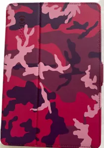 Speck Stylefolio Case iPad Mini/2/3 -Smart Camo Grey/Boysenberry Purple #C173 - Picture 1 of 7