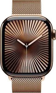NEW Apple Watch Series 10 46mm Gold Titanium Milanese Band Cellular+GPS SEALED - Photo 1 sur 8