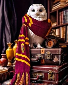 KIT ARTE DIAMANTE GUFO CASA SCUOLA - 30 X 40 CM. - Foto 1 di 2