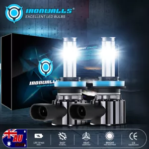 6-sides H8 H9 H11 LED Headlight Globes Bulbs Kit H/Low Beam 38400LM Bright White - Picture 1 of 12
