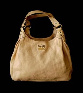 EUC Coach Madison Large Maggie Butter YELLOW Leather Hobo Tote Bag Satchel 14313 - Picture 1 of 1