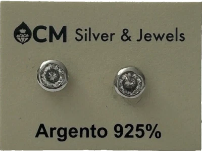 Orecchini Chiodo Punto LUCE CIPOLLA, in Argento 925  SPEDIZIONE GRATUITA - Immagine 1 di 3