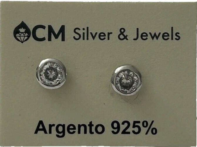 Orecchini Chiodo Punto LUCE CIPOLLA, in Argento 925  SPEDIZIONE GRATUITA - Immagine 1 di 3