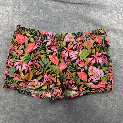 Pantalones Cortos Terra & Sky Para Mujer Plus 3X Negro Rosa Floral Tropical Mezcla de Lino Playa Foto 1 de 4