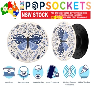 PopSockets Pop Socket Boho Butterfly Popsocket Phone Stand Holder Mount - Picture 1 of 4
