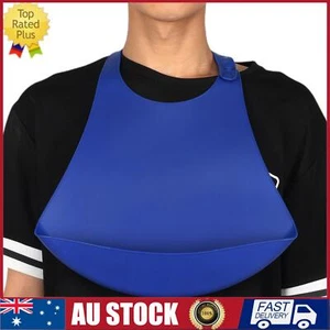 Adjustable Silicone Adult Bib: Ideal for Disabled or Elderly Dining - Picture 1 of 14
