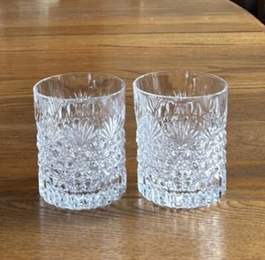 CRYSTAL CLEAR INDUSTRIES ESSEX CZECH DOUBLE OLD FASHIONED WHISKEY GLASSES - 2 - Picture 1 of 5