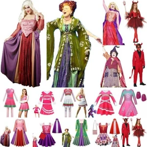 Kids Hocus Pocus Cheerleader Devil Cosplay Costume Halloween Party Fancy Dress - Picture 1 of 16