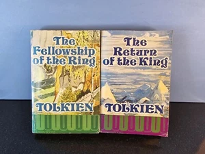 J.R.R Tolkien - Unwin Books - Fantasy Paperbacks The Fellowship Of The Ring + - Picture 1 of 24