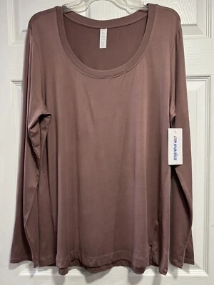 Camiseta para mujer Marika manga larga rosa-taupe ~ talla XXL Foto 1 de 4