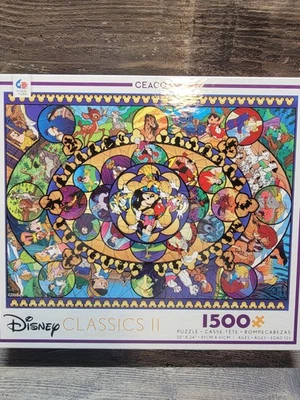 Rompecabezas de 1500 piezas de vitral Ceaco Disney Classics II Foto 1 de 4