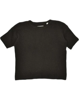 JACK WILLS Womens Short Sleeve Crew Neck Jumper Sweater UK 6 XS Black XX04 - Image 1 of 3