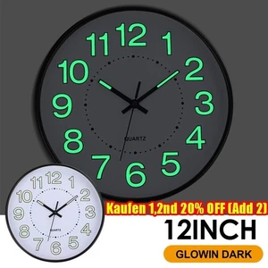 30cm  Lautlos Wanduhr Ohne Tickgeräusche Geräuschlos Wand Uhr - Bild 1 von 12