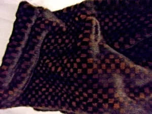 Carmen Marc Valvo Couture Mink Damier Check Pattern 6 FT Starlet Stole FABULOUS - Picture 1 of 11