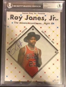 Roy Jones Jr. 1989 Firmato 3° Fight Boxing Program 9/3/89 BAS COA/Incapsulamento - Foto 1 di 2