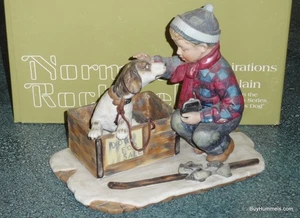 Ein Junge trifft seinen Hund Norman Rockwell Vier Jahreszeiten: Winter mit Box WEIHNACHTSGESCHENK - Bild 1 von 11