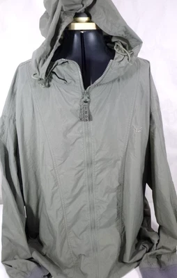 Chaqueta/abrigo cortavientos cortavientos con capucha IZOD-para hombre con cremallera completa-2XL XXL-verde oliva-nylon Foto 1 de 4
