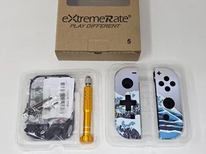 eXtremeRate Controller Shell Cover Buttons Nintendo Switch Joy-con - Great Wave - Picture 1 of 8