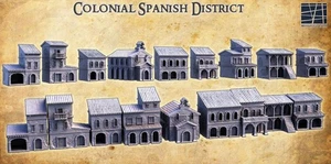 Colonial Spanish District | 28mm Scale Model Terrain | D&D TTRPG Playable 3D Pri - Picture 1 of 5