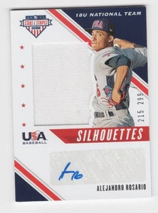 2020 PANINI USA STARS & STRIPES SILHOUETTES JERSEY AUTOGRAPH ALEJANDRO ROSARIO - Picture 1 of 2