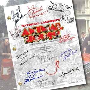 National Lampoon's Animal House sceneggiatura autografa firmata ristampe John Belushi - Foto 1 di 11