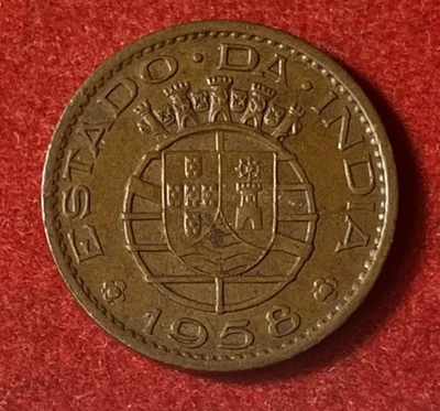 India Portuguese 30 Centavos 1958 Bronze Coin KM#31 T8321 - Image 1 of 2
