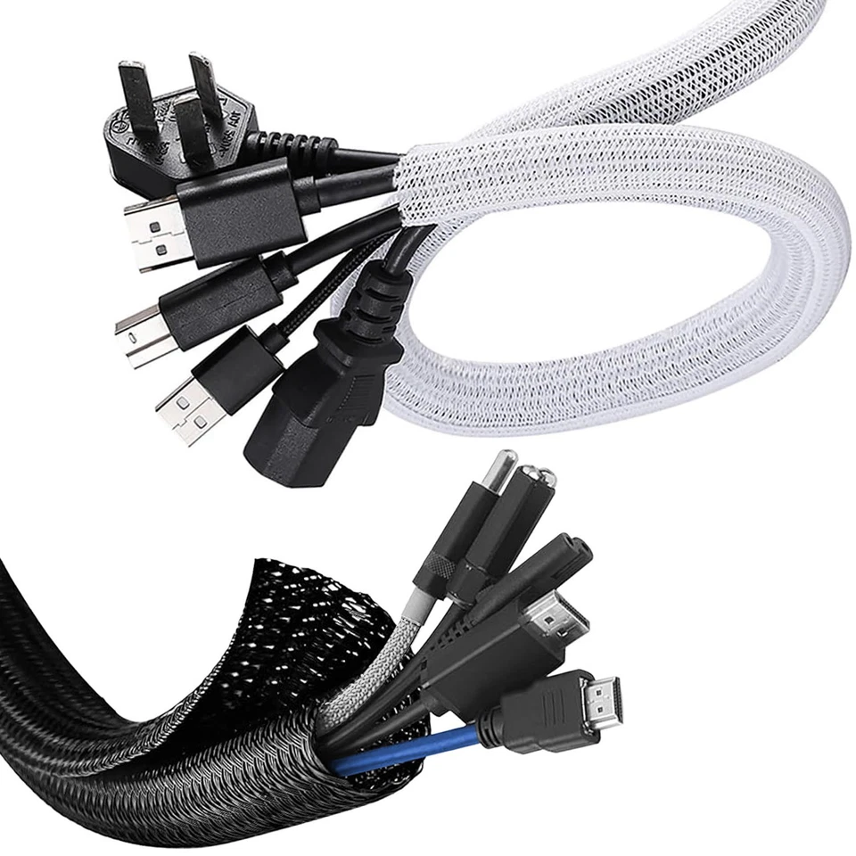 10ft-1/2inch Cable Tidy Sleeves Wire Covers for Computer, TV, Home, Office - Image 1 of 1
