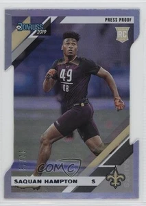 2019 Donruss Rookies Press Proof Silver Die-Cut /75 Saquan Hampton Rookie RC - Picture 1 of 3