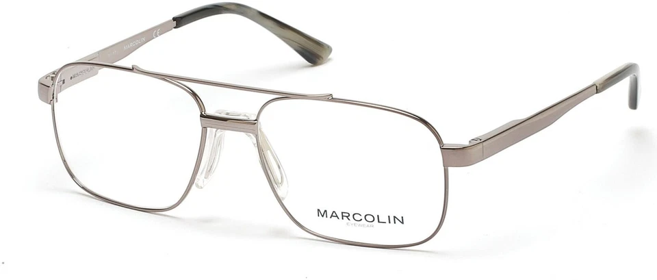 Marcolin Eyewear MA3005 008 Gunmetal Aviator Optical Eyeglasses Frame 57-17-145 - Image 1 of 1