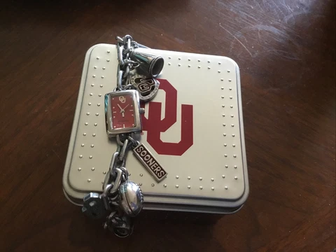Fossil Official OU Oklahoma College University Sports Charm Wrist Watch Cover