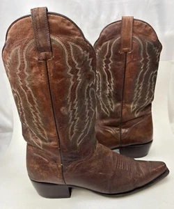 JB Dillon Herren Echt Braun Ziegenleder Westernstiefel Größe 11,5 D JBM2305. - Bild 1 von 8