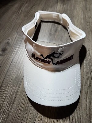 Visera blanca usada talla única para todos con el logotipo de Players Academy Foto 1 de 4