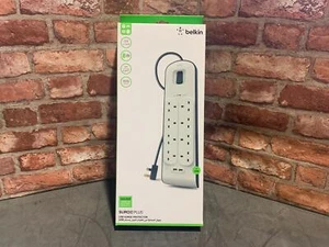Brand New Belkin 8way Surge Protection Strip 2M With 2x2.4amp USB Charging Ports - Afbeelding 1 van 3