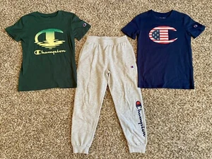 Champion boys lot of 2 t-shirts and sweatpants M - Picture 1 of 6