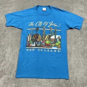 Camisa De Colección Puntada Única Nueva Orleans Jazz 1987 Años 80 Música Ciudad Recuerdo Arte Grande - Imagen 1 de 11