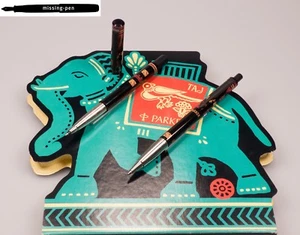 vintage & very rare Parker Vector TAJ Set (Rollerball / Ballpoint Pen) in Black - Picture 1 of 12