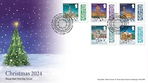 GB 2024 CHRISTMAS FIRST DAY COVER Stamp Set TH postmark, issue date 05/11/2024 - Picture 1 of 2