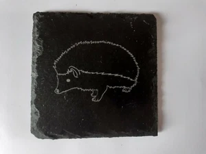 WILDLIFE OF A HEDGEHOG 10cm square Slate Coaster New to Collect & Keep NICE GIFT - Picture 1 of 1