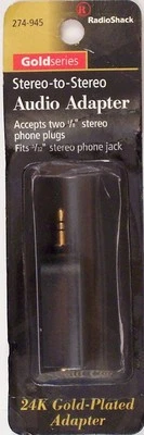 Y-Splitter 3/32 2.5mm Male Stereo Plug to Dual 1/8 3.5mm Female Stereo Jack - Image 1 of 2