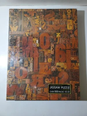 1977 Springbok Just Your Type Typeface Font 500 Piece Jigsaw Puzzle New Sealed - Image 1 of 4