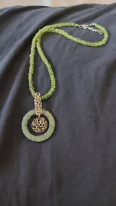 Peridot And 9ct Gold Holy Glass Pendant - Picture 1 of 5
