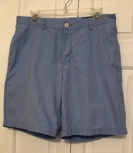 Vineyard Vines Mens Flat Front Light Blue Club Shorts 100% Cotton Size 33 - Picture 1 of 3